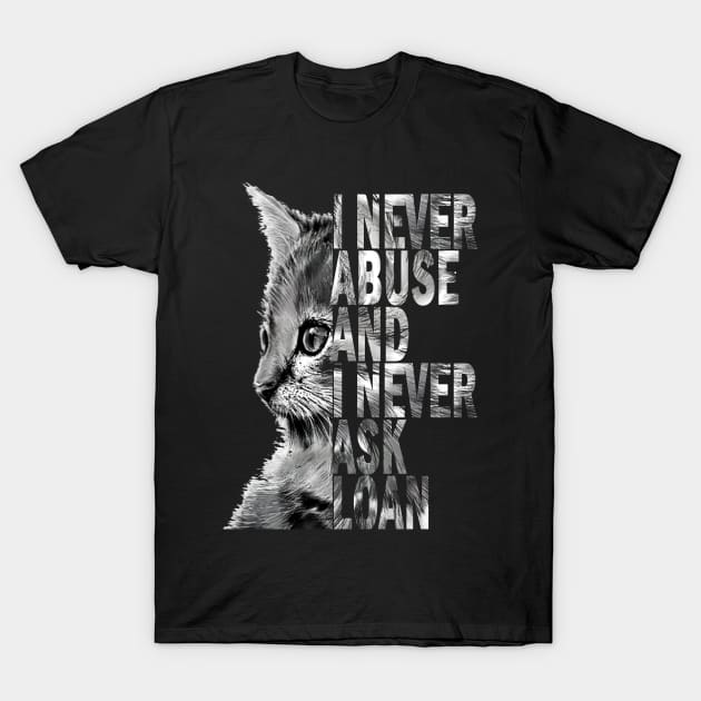 Naughty quote cat design T-Shirt by DesignersMerch